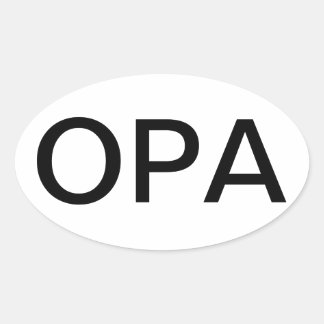 OPA-Sticker Ovale Sticker