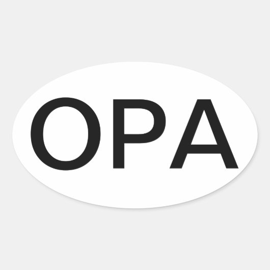 OPA-Sticker Ovale Sticker (Voorkant)