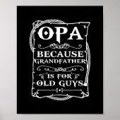 Opa-T-shirt van kleinkinderen Mannen Funny Vaderda Poster (Voorkant)