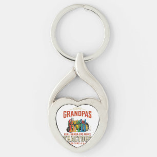 Opa Tractor Vintage Boerderij Slaap Shirt Ontwerp_ Sleutelhanger