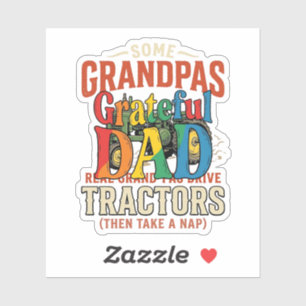 Opa Tractor Vintage Boerderij Slaap Shirt Ontwerp_ Sticker
