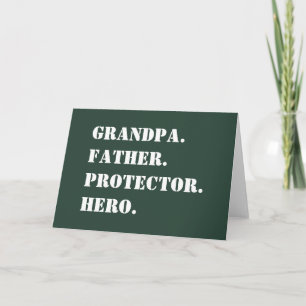 Opa Vader Beschermer Held Tekst Vaderdag Kaart