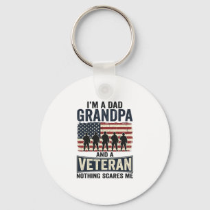 Opa Vader Veteraan Patriottisch Vintage T-shirt On Sleutelhanger