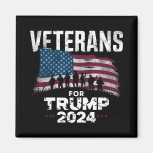 Opa Vader Veteranen Voor Trump 2024 Amerikaanse Vl Magneet