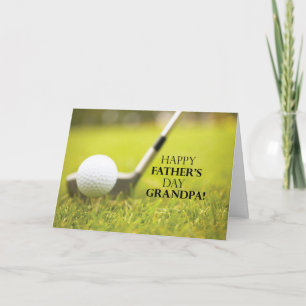 Opa, Vaderdag Golf Ball in Grass Kaart