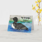 Opa Vaderdag Loon Schilderij Aquarel Kaart (Gele Bloem)