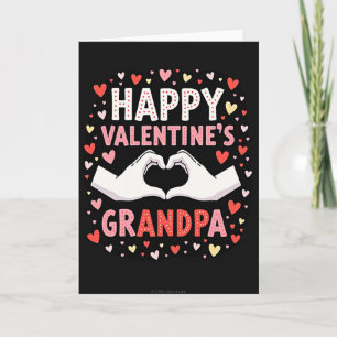 Opa Valentijnskaart met Hartjes Patroon Kaart