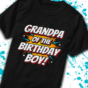 Opa van Birthday Boy Superheld Comics Comic T-shirt