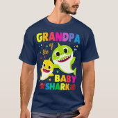 Opa van de Baby haaiendag opa haai T-shirt (Voorkant)