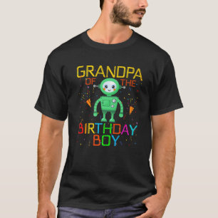 Opa van de Birthday Boy Robotics Theme Family T-shirt
