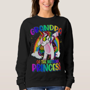 Opa van de Birthday prinses Dabbing Unicorn R Trui