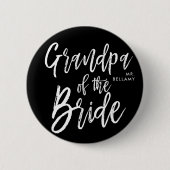 Opa van de Bride | Manuscript Style Wedding Ronde Button 5,7 Cm (Voorkant)