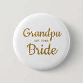 Opa van de Bride Wedding Custom Button (Voorkant)