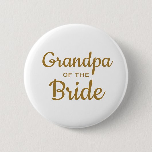 Opa van de Bride Wedding Custom Button (Voorkant)