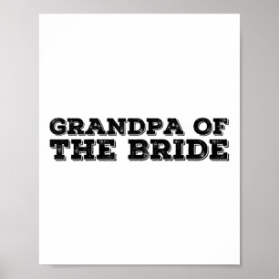 Opa van de bruid Grappige bruidegom feest cadeau Poster