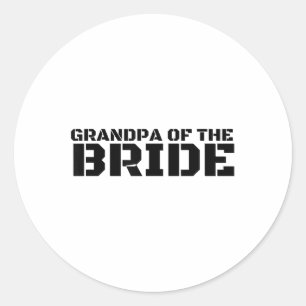 Opa van de bruid Grappige bruidegom feest cadeau Ronde Sticker