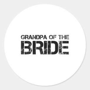Opa van de bruid Grappige bruidegom feest cadeau Ronde Sticker