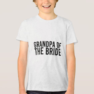 Opa van de bruid Grappige bruidegom feest cadeau Tri-Blend Shirt