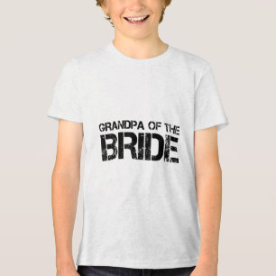 Opa van de bruid Grappige bruidegom feest cadeau Tri-Blend Shirt