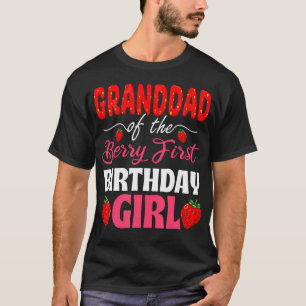 Opa van de eerste verjaardag van het bessenmeisje t-shirt