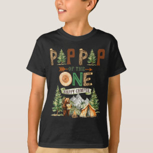 Opa van de ene gelukkige kampeerder 1e verjaardag t-shirt