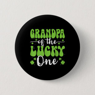 Opa van de geluksvogel eerste verjaardag St Patric Ronde Button 5,7 Cm