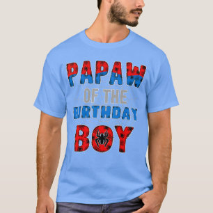 Opa van de jarige jongen familie spinnenweb verjaa t-shirt