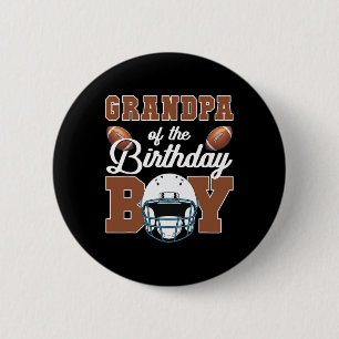 Opa van de jarige jongen voetbalfeest familie ronde button 5,7 cm