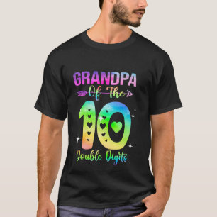 Opa van de jarige meid Dubbele cijfers 10e verjaar T-shirt