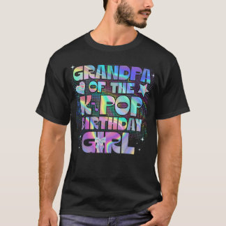 Opa van de K-Pop-verjaardagsmeisjes Koreaanse muzi T-shirt