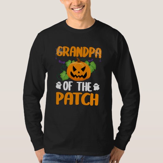 Opa van de pompoen in de patchhoon t-shirt (Voorkant)