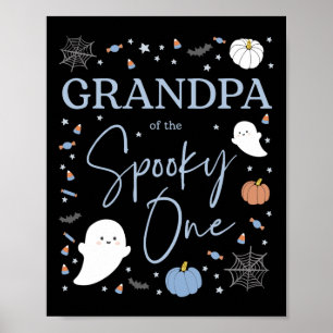 Opa van de Spooky One First Birthday Boy 1st H Poster