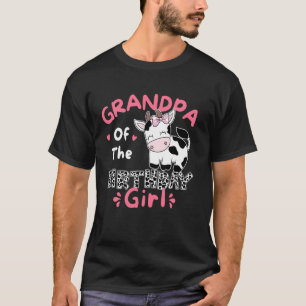 Opa van de verjaardag boerderij koe familie matchi t-shirt