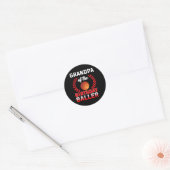 Opa van de verjaardag Byller Bysketbyll Theme Bd Ronde Sticker (Envelop)