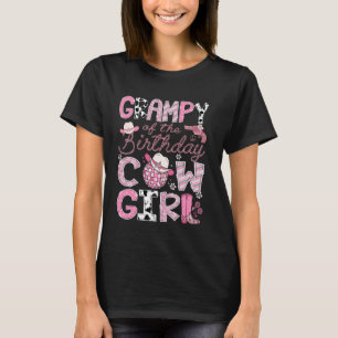 Opa van de verjaardag CowGirl Roze Rodeo Disco T-shirt