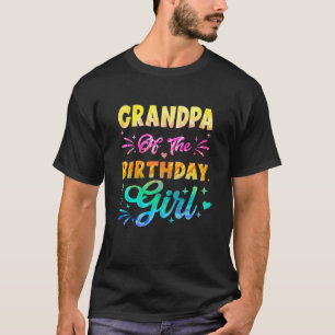 Opa van de verjaardag meisje das dye 1e verjaardag t-shirt
