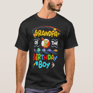 Opa van de verjaardag voor jongen Cute Fish Sea Gr T-shirt