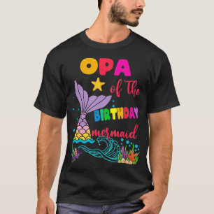 OPA van de verjaardag zeemeermin matching familie  T-shirt