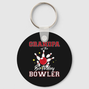 Opa van de verjaardagsbowler Bday Bowling-viering Sleutelhanger