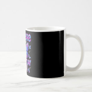 Opa van de vlinderfamilie van het meisje dat jarig koffiemok