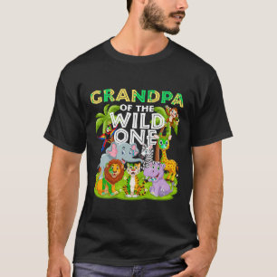 Opa van de Wilde Een Verjaardagsdierentuin Dierens T-shirt