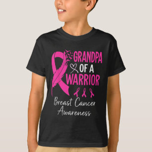Opa Van Een Krijger Borstkanker Bewustzijn Roze T-shirt