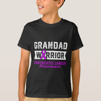 Opa van een krijger pancreas Paarse lint supp T-shirt