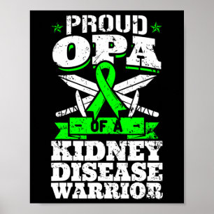 Opa van een Nierziekte Warrior Awareness Opa Poster