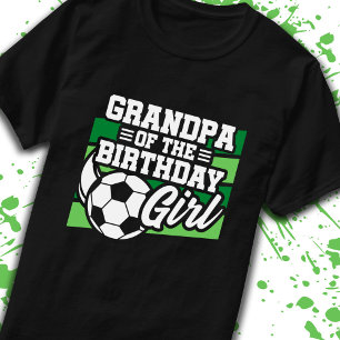 Opa van geboorte meisje meisjes Voetbal T-shirt