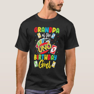 Opa van het Birthday meisje Uno Papa Fath T-shirt