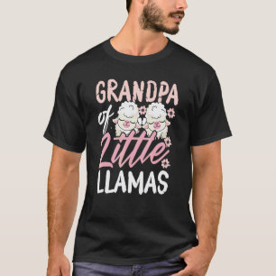 Opa van Little Llamas Pasgeboren Tweeling Meisjes T-shirt