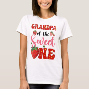 Opa van Sweet One Aardbei Eerste 1e Verjaardag T-shirt