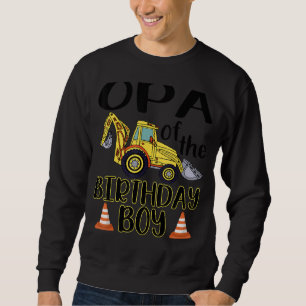 Opa van The Birthday for Boy Excavator Constructio Trui