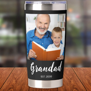 Opa Vastgestelde Script 2 Foto Zwart Geïsoleerde Drinkbeker